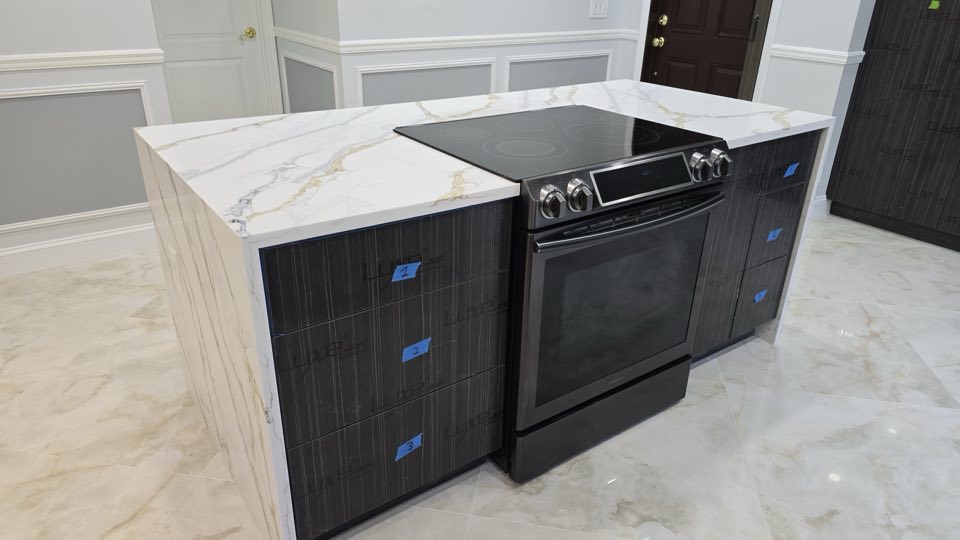 Built-in island range by Innovate Contractor